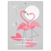 Flamingo-Liebe-Zwischenablage Klemmbrett (Rückseite)