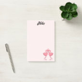 Flamingo-Liebes-Post-it-Notes Post-it Klebezettel (Büro)