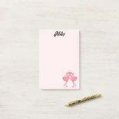 Flamingo-Liebes-Post-it-Notes Post-it Klebezettel (Auf Schreibtisch)