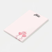 Flamingo-Liebes-Post-it-Notes Post-it Klebezettel (angewinkelt)