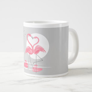 Flamingo-Liebes-Tasse jumbo Jumbo-Tasse