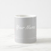 Flamingo-Liebes-Tassenname Kaffeetasse (Mittel)