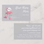 Flamingo-Liebeseitengeschäftskarte Visitenkarte (Vorne/Hinten)