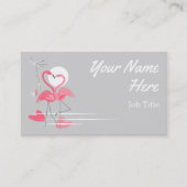 Flamingo-Liebeseitengeschäftskarte Visitenkarte (Vorderseite)