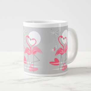Flamingo-Liebeslinien-Tasse jumbo Jumbo-Tasse