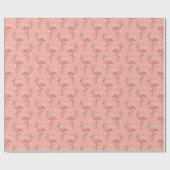 Flamingo-Liebesmuster Valentinstag Geschenkpapier (Flach)