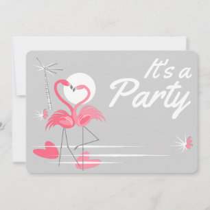 Flamingo-Liebesparty-Einladung Einladung