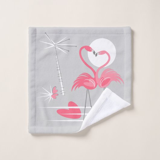 Flamingo-Liebewäschestoff Waschlappen (Waschlappen)