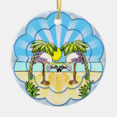Flamingo Liebhaber Keramik Ornament (Vorne)