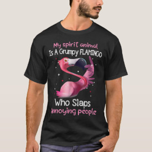Flamingo Liebhaber Mein Seelentier Ist Mürrisch T-Shirt