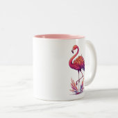 Flamingo-Liebhaber Zweifarbige Tasse (VorderseiteRechts)