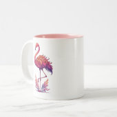 Flamingo-Liebhaber Zweifarbige Tasse (Vorderseite Links)