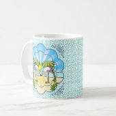 Flamingo liebt Tasse (Vorderseite Links)