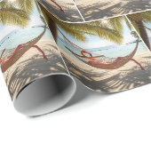 Flamingo liegt in einer Hamlatz Geschenkpapier (Rolleneckpunkt)