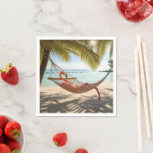 Flamingo liegt in einer Hamlatz Serviette (Beispiel)