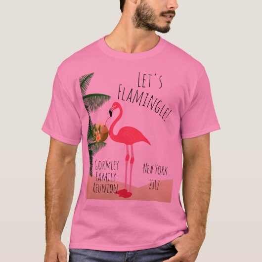 Flamingo ließ uns Flamingle T-Shirt (Vorderseite)