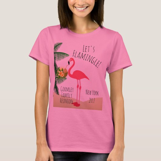 Flamingo ließ uns Flamingle T-Shirt (Vorderseite)