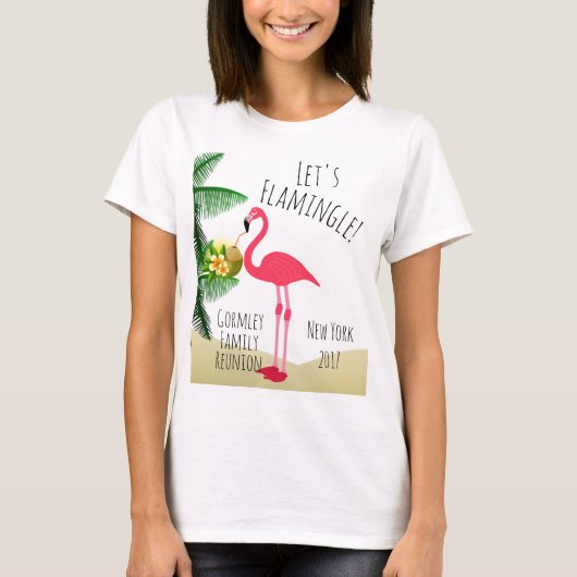Flamingo ließ uns Flamingle T-Shirt (Vorderseite)