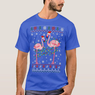 Flamingo Lights Ugly Sweater Weihnachtslebewesen T-Shirt