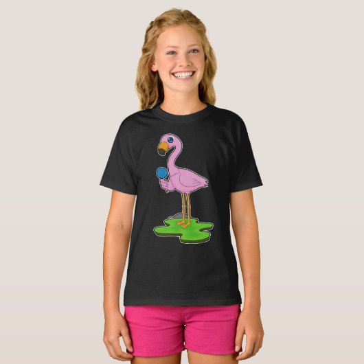 Flamingo Lollipop Candy T-Shirt (Vorne ganz)