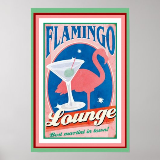 Flamingo Lounge Poster 13 x 19 (Vorne)