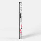 Flamingo Love Side Monogram iPad Mini horizontal iPhone Hülle (Rechte Seite)