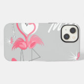 Flamingo Love Side Monogram iPad Mini horizontal iPhone Hülle (Rückseite (Horizontal))