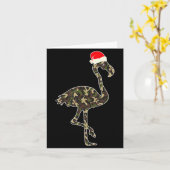 Flamingo Lover Christmas Santa Hat Camouflage Illu Karte (Gelbe Blume)