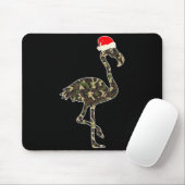Flamingo Lover Christmas Santa Hat Camouflage Illu Mousepad (Mit Mouse)