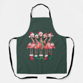 Flamingo Lover Geschenk Weihnachten Frohe Weihnach Schürze (Vorderseite)