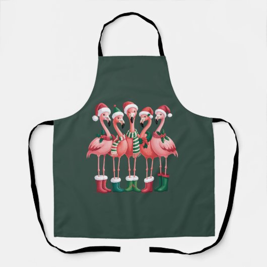 Flamingo Lover Geschenk Weihnachten Frohe Weihnach Schürze (Vorderseite)