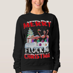 Flamingo Lover Xmas Geschenk Merry Flocking Weihna Sweatshirt