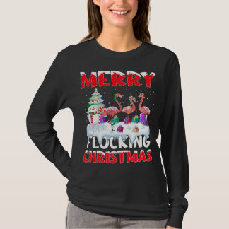 Flamingo Lover Xmas Geschenk Merry Flocking Weihna T-Shirt