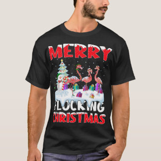 Flamingo Lover Xmas Geschenk Merry Flocking Weihna T-Shirt