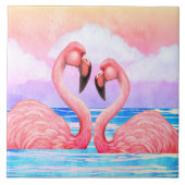 Flamingo Lovers Fliese (Vorderseite)