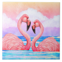 Flamingo Lovers Fliese