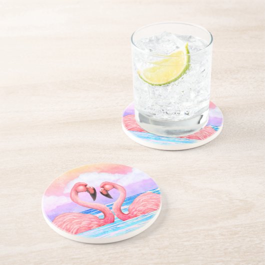 Flamingo Lovers Getränkeuntersetzer (Seite)