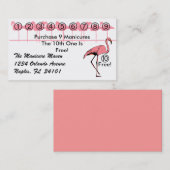 Flamingo Loyalty Prämien Business Punch Cards Bird Treuekarte (Vorne/Hinten)