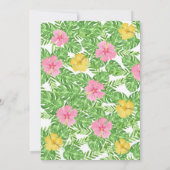 Flamingo Luau Tropical 1. Geburtstag Einladungen (Rückseite)