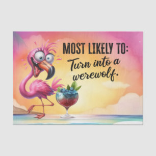 Flamingo Lustiger Spruch zum Geburtstag Seidenpapier