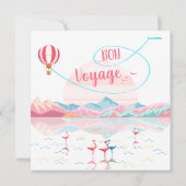 Flamingo, Magic Travel, Summer Tropical Sea Beach Save The Date (Rückseite)