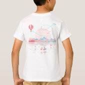 Flamingo, magische Reise, tropischer Seestrand, T-Shirt (Rückseite)