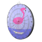 Flamingo Malkunst Dartscheibe (Vorderseite rechts)