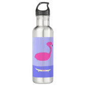 Flamingo Malkunst Edelstahlflasche (Vorderseite)