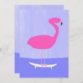 Flamingo Malkunst Einladung (Vorne/Hinten)