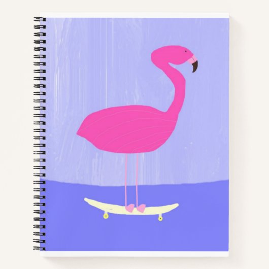 Flamingo Malkunst Notizblock (Vorderseite)
