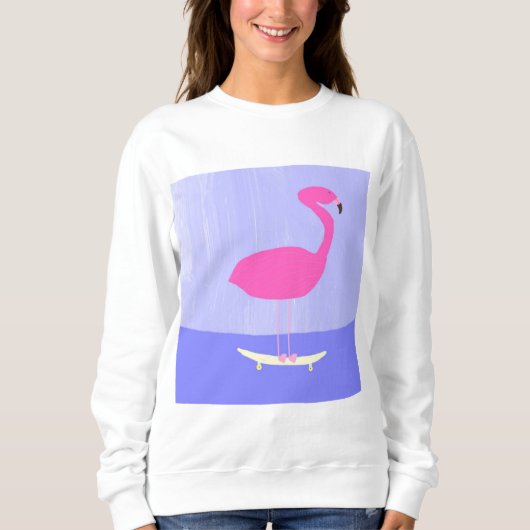 Flamingo Malkunst Sweatshirt (Vorderseite)