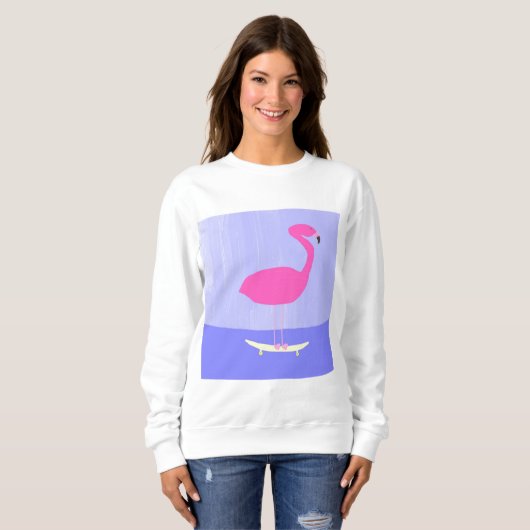Flamingo Malkunst Sweatshirt (Vorne ganz)