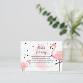 Flamingo Mama bringen Bücher für Kinder Begleitkarte (Stehend Vorderseite)