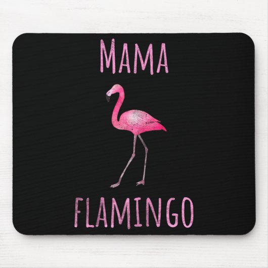 Flamingo Mama Tropenvogel Sommer Tier Zoo Mousepad (Vorne)